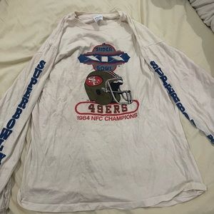 RARE!! Vintage 1984 49ers super bowl long sleeve kids tee